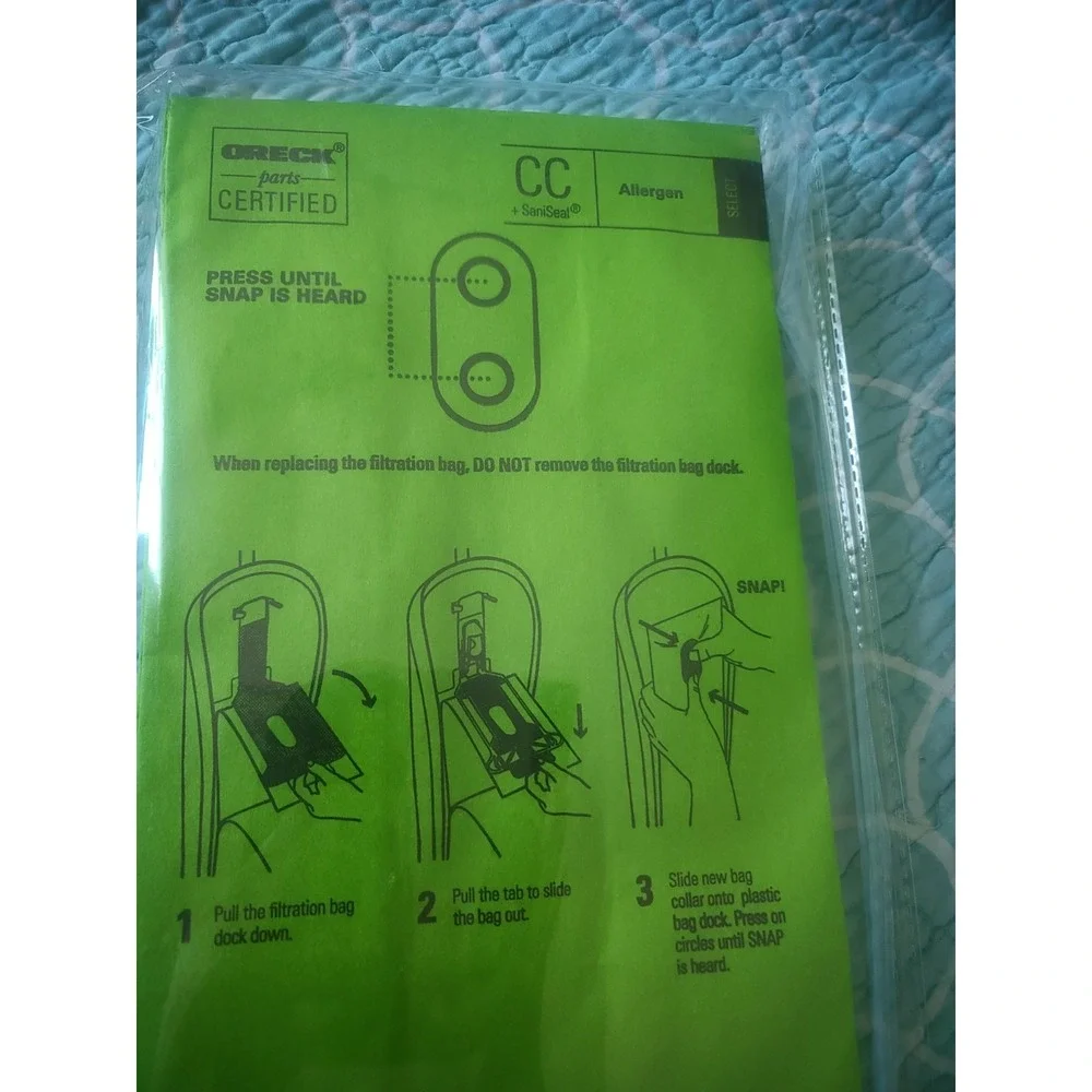 NEW Oreck CC +SaniSeal Allergen Filtration 4 Bag Replacements AK1CC6A Vacuum‎